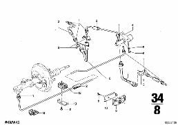 BRAKE PIPE REAR diagram for BMW 2500-3.3Li 2800
