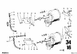 BRAKE MASTER CYLINDER W.POWER BRAKE UNIT diagram for BMW 2500-3.3Li 2800