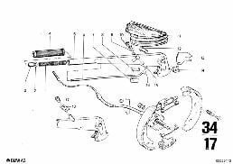 PARKING BRAKE diagram for BMW 2500-3.3Li 2800