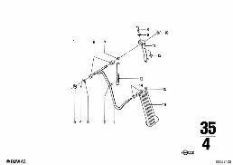 ACCELERATOR PEDAL diagram for BMW 2500-3.3Li 3.3L