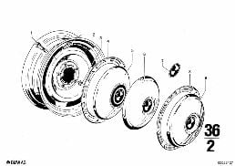 DISK WHEEL diagram for BMW 2500-3.3Li 3.0SBav