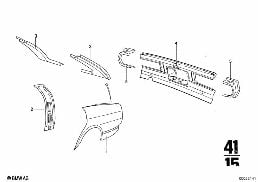 REAR SIDE PANEL diagram for BMW 2500-3.3Li 2800