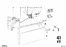 FRONT DOOR CONTROL/DOOR LOCK diagram for BMW 2500-3.3Li 2800