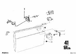 FRONT DOOR CONTROL/DOOR LOCK diagram for BMW 2500-3.3Li 2800