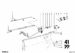 REAR DOOR CONTROL/DOOR LOCK diagram for BMW 2500-3.3Li 2800