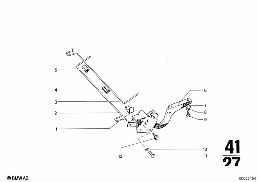 SINGLE COMPONENTS FOR TRUNK LID diagram for BMW 2500-3.3Li 2800