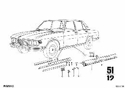 MOLDINGS diagram for BMW 2500-3.3Li 3.0Si