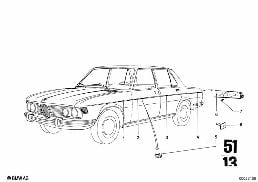 MOLDINGS diagram for BMW 2500-3.3Li 3.0Si