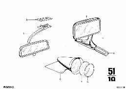 MIRROR diagram for BMW 2500-3.3Li 3.0Si