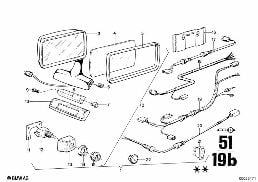 ELECTR. EXTERIOR MIRROR diagram for BMW 2500-3.3Li 3.0Si