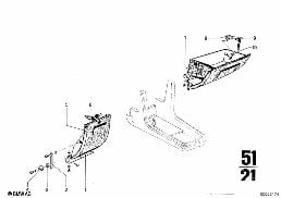 GLOVE BOX diagram for BMW 2500-3.3Li 3.0Si