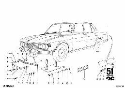 REGISTRATION PLATE MOUNTING diagram for BMW 2500-3.3Li 3.0Si