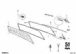 REAR WINDOW diagram for BMW 2500-3.3Li 3.0Si