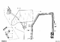 DOOR WINDOW diagram for BMW 2500-3.3Li 3.0Si