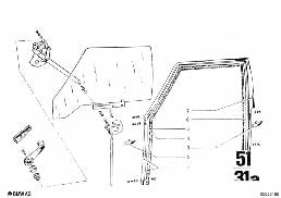 DOOR WINDOW diagram for BMW 2500-3.3Li 3.0Si