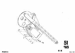 DOOR WINDOW LIFTING MECHANISM FRONT diagram for BMW 2500-3.3Li 3.0Si