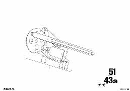 DOOR WINDOW LIFTING MECHANISM REAR diagram for BMW 2500-3.3Li 3.0Si
