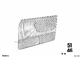 DOOR TRIM PANEL ASSY, FRONT diagram for BMW 2500-3.3Li 2800