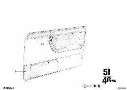 DOOR TRIM PANEL ASSY, FRONT diagram for BMW 2500-3.3Li 2800