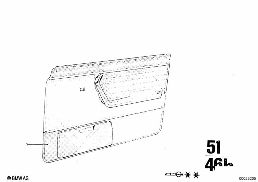 DOOR TRIM PANEL ASSY, FRONT diagram for BMW 2500-3.3Li 2800