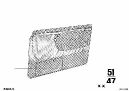 DOOR TRIM PANEL, FRONT diagram for BMW 2500-3.3Li 3.0Si