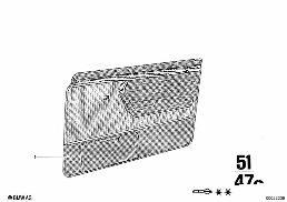DOOR TRIM PANEL, FRONT diagram for BMW 2500-3.3Li 3.0Si