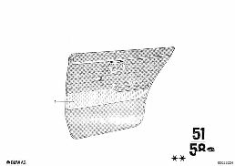 DOOR TRIM, REAR diagram for BMW 2500-3.3Li 2800