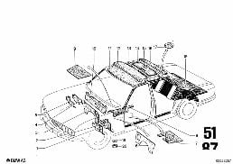 SOUND INSULATION diagram for BMW 2500-3.3Li 3.0Si