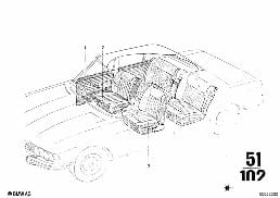 UPHOLSTERY MATERIALS, VINYL, LEATHER diagram for BMW 2500-3.3Li 3.0Si