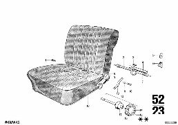 RECLINING SEAT FITTING diagram for BMW 2500-3.3Li 2500