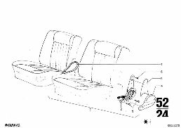 RECLINING SEAT FITTING diagram for BMW 2500-3.3Li 2500