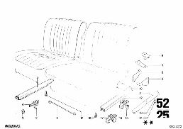 SEAT RAIL diagram for BMW 2500-3.3Li 2500