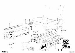 SEAT RAIL diagram for BMW 2500-3.3Li 2500