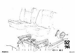 FRONT SEAT-VERTICAL SEAT ADJUSTER diagram for BMW 2500-3.3Li 2500