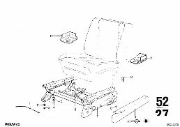 FRONT SEAT-VERTICAL SEAT ADJUSTER diagram for BMW 2500-3.3Li 2500