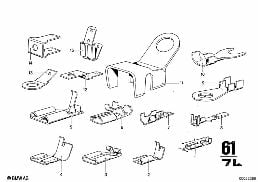 CABLE CONNECTION diagram for BMW 2500-3.3Li 2800