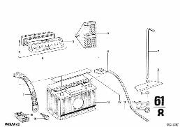 BATTERY diagram for BMW 2500-3.3Li 2800