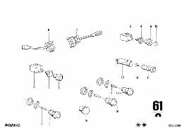 VARIOUS SWITCHES diagram for BMW 2500-3.3Li 2800