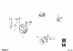 HORN diagram for BMW 2500-3.3Li 2800