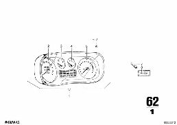 INSTRUMENT CLUSTER diagram for BMW 2500-3.3Li 3.0Si