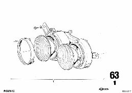 HEADLIGHT diagram for BMW 2500-3.3Li 3.0S