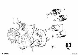 HEADLIGHT diagram for BMW 2500-3.3Li 3.0S