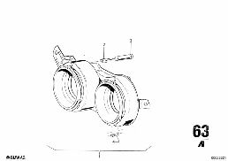 HEADLIGHT diagram for BMW 2500-3.3Li 3.0S