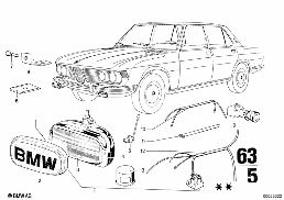 FOG LIGHTS diagram for BMW 2500-3.3Li 3.0S