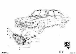 FRONT TURN INDICATOR diagram for BMW 2500-3.3Li 3.0S