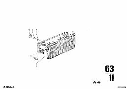 REAR LIGHT diagram for BMW 2500-3.3Li 3.0S