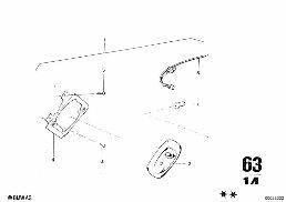 ENGINE COMPARTMENT LIGHT diagram for BMW 2500-3.3Li 3.0S