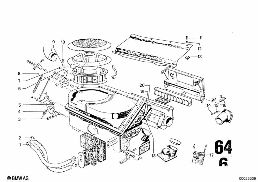 HEATER CONTROL/BOWDEN CABLE diagram for BMW 2500-3.3Li 2800