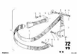 SAFETY BELT REAR diagram for BMW 2500-3.3Li 3.0S