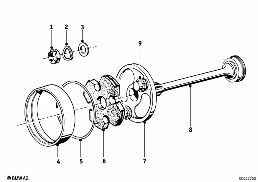 Cardan diagram for BMW R 26         -60 R26